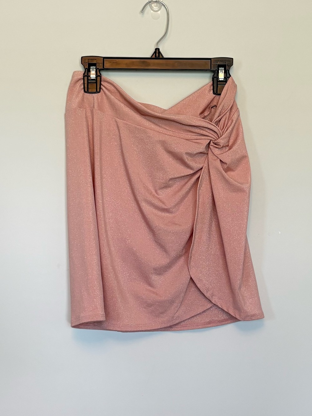 NWT Shade & Shore Metallic Rose Gold Sarong Skirt S Pink Swim Cover Up Knot